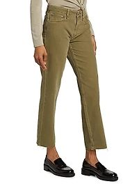 Sage Featherweight Low-Rise Crop Jeans