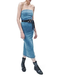 Jasmine Stretch Denim Midi-Dress