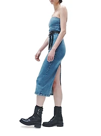 Jasmine Stretch Denim Midi-Dress