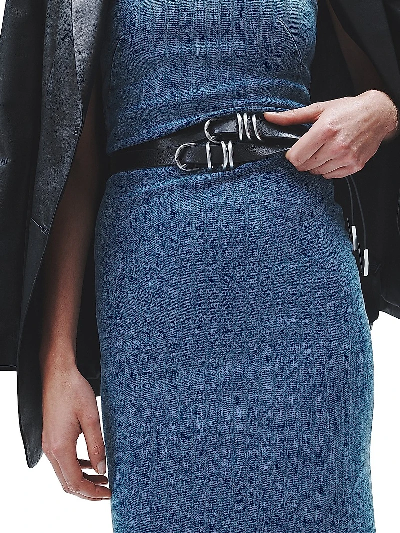 Jasmine Stretch Denim Midi-Dress