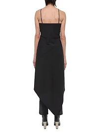 Wool Asymmetric Midi-Dress