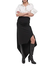 Wool Asymmetric Midi-Dress