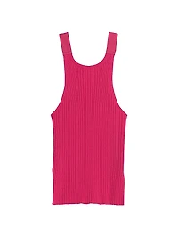 Cotton Rib-Knit Scoopneck Tank
