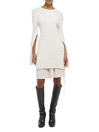 Embellished Crewneck Cotton Minidress