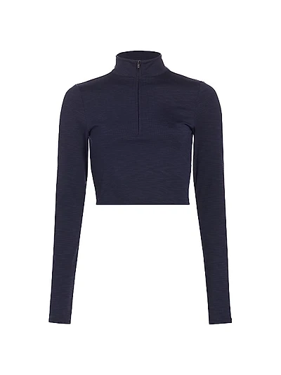 Stevie Active Half-Zip Crop Top