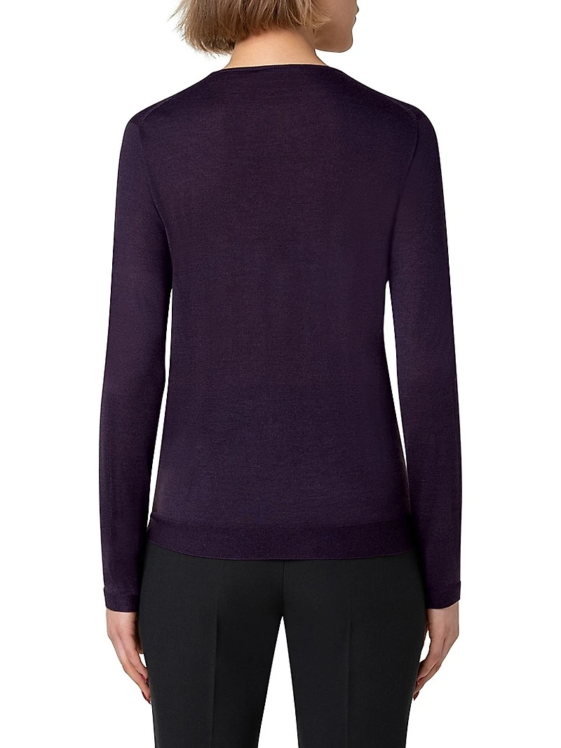 Cashmere-Silk Seamless Sweater