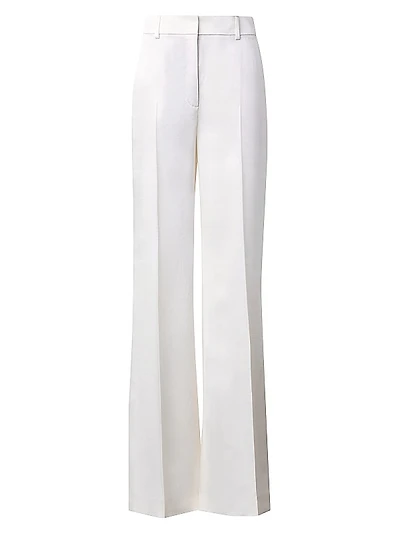 Florine Wool Satin Wide-Leg Pants