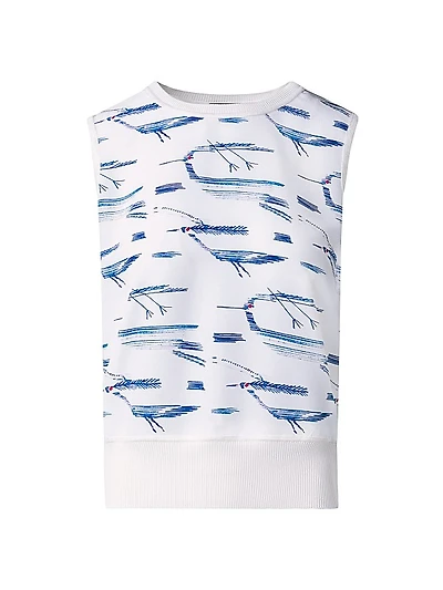 Silk Kasuri Bird Print Top