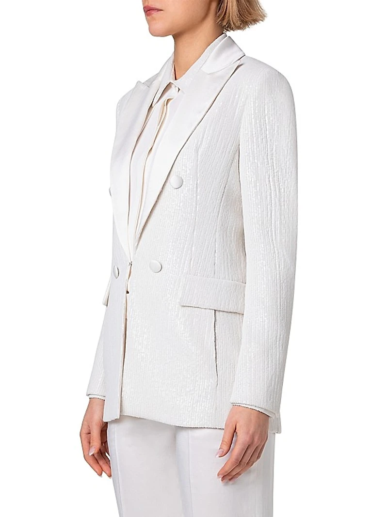Lucia Sequin Tuxedo Jacket