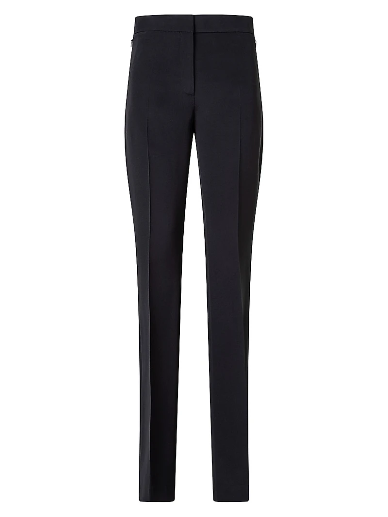 Silk Slim-Straight Pants