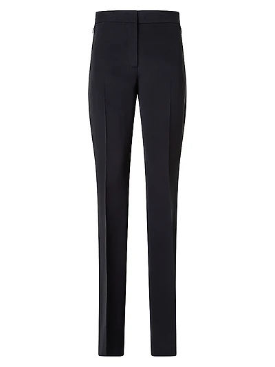 Silk Slim-Straight Pants