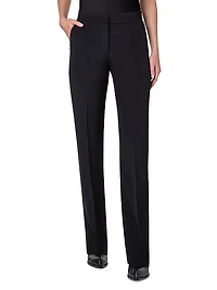 Silk Slim-Straight Pants