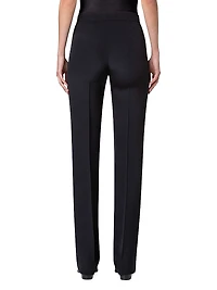 Silk Slim-Straight Pants