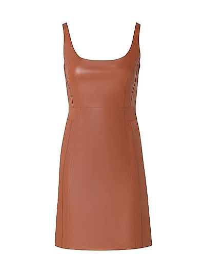 Leather Sleeveless Minidress
