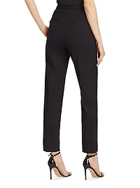 Tailored High-Waisted Wool-Blend Pants
