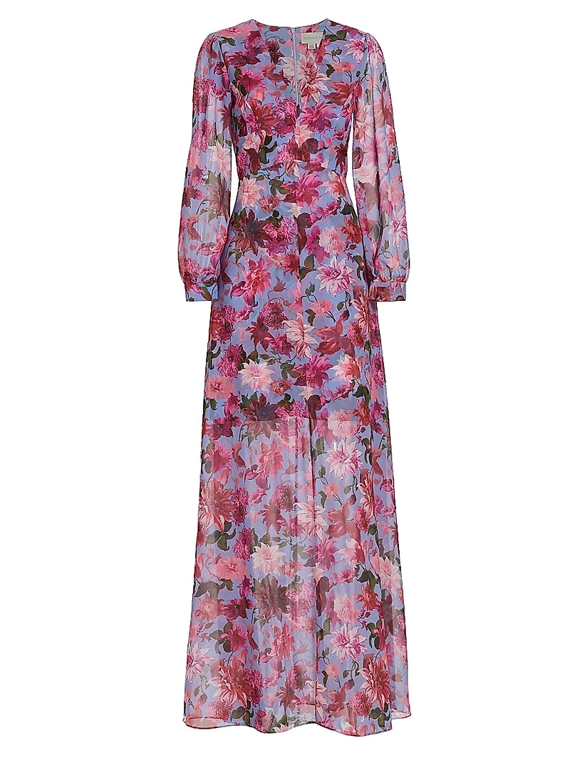Penny Floral Chiffon Gown