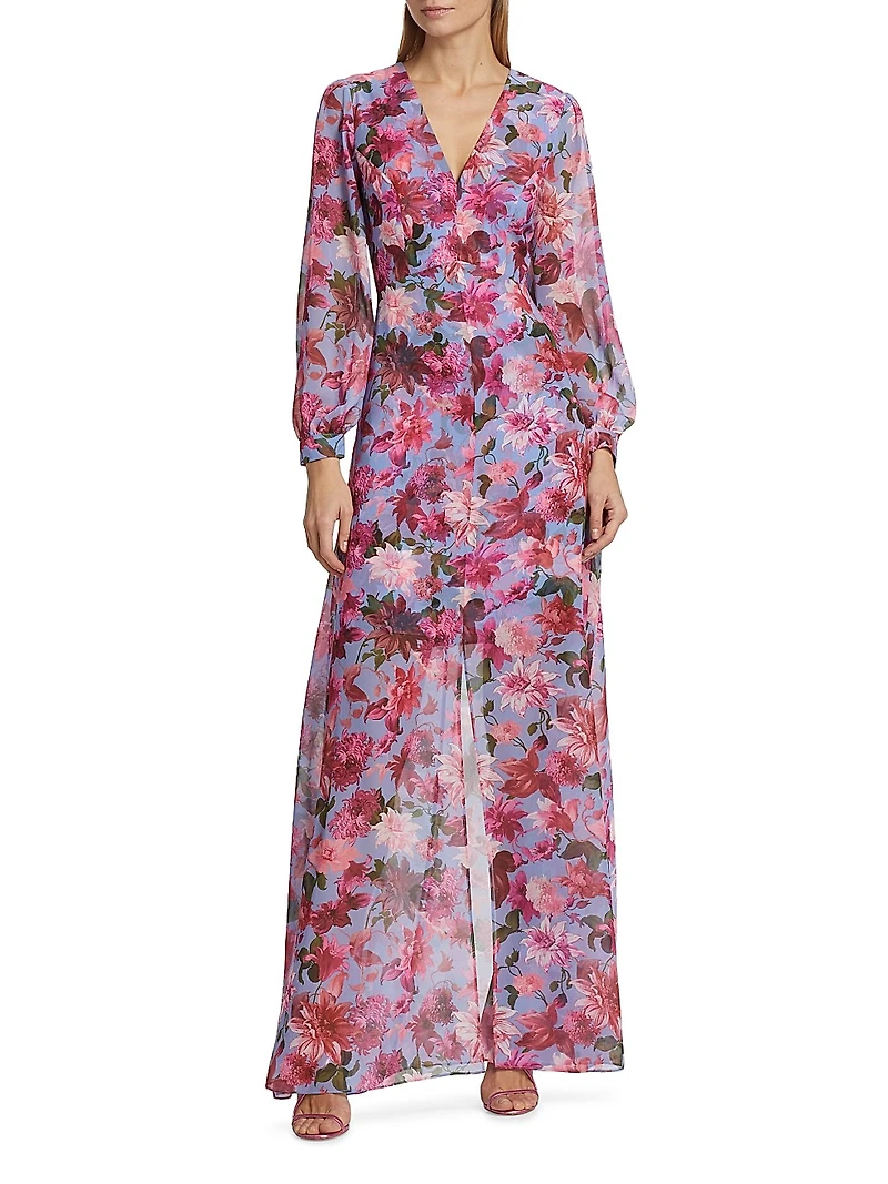 Penny Floral Chiffon Gown