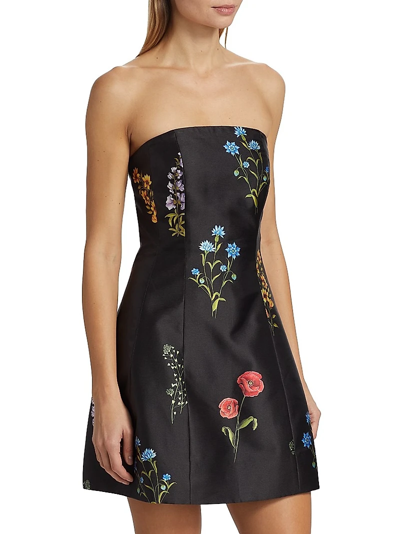 Alanna Floral Strapless Dress