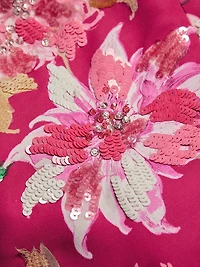 Lana Floral Belted Column Gown