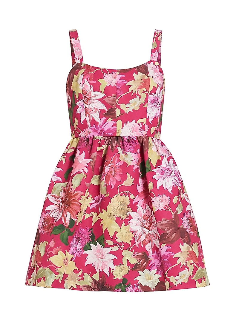 Cora Floral Faille Minidress