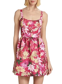 Cora Floral Faille Minidress