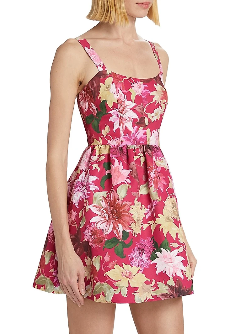 Cora Floral Faille Minidress