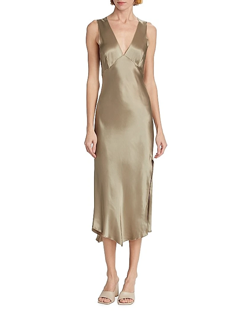Monique Satin Midi-Dress