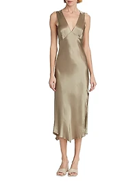 Monique Satin Midi-Dress