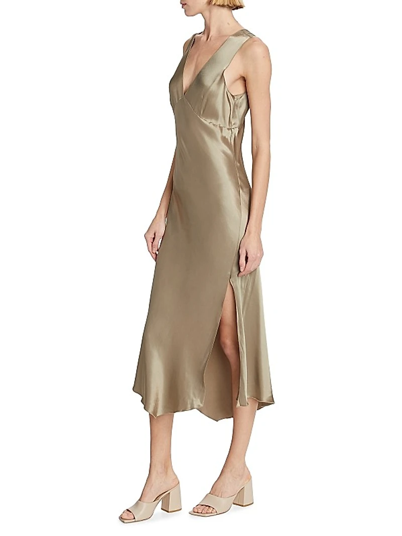 Monique Satin Midi-Dress