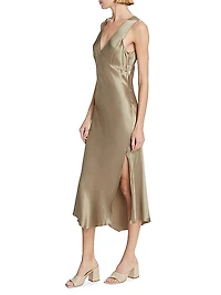Monique Satin Midi-Dress