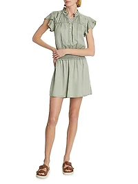 Amina Smocked Waist Minidress