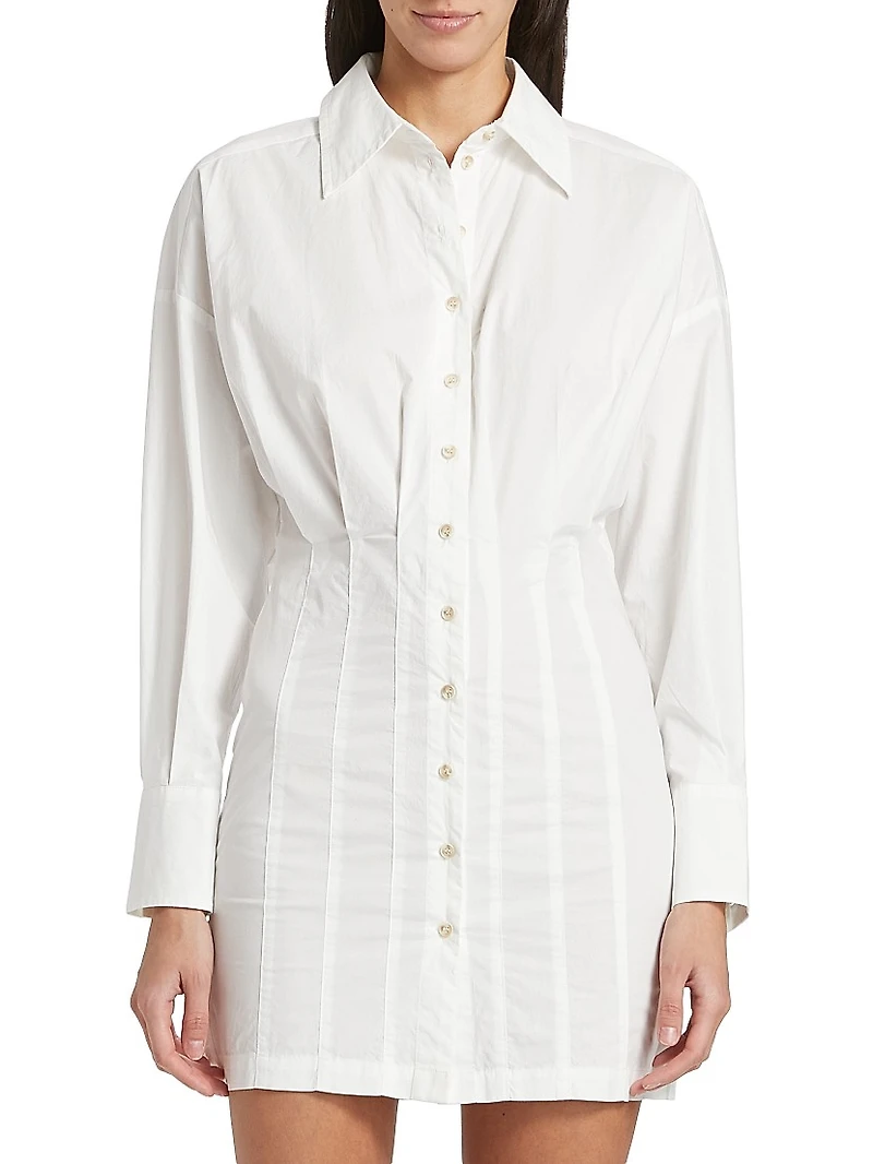 Abby Cotton Pleated Shirtdress
