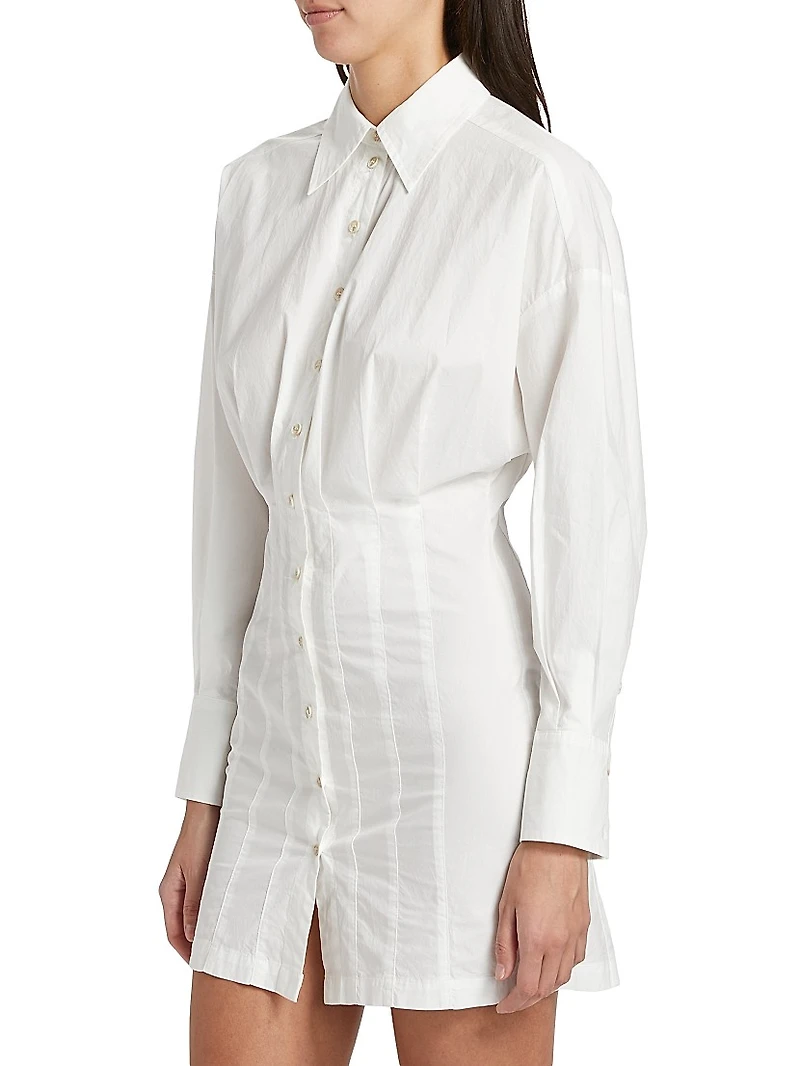 Abby Cotton Pleated Shirtdress