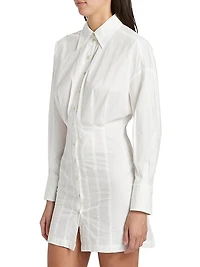 Abby Cotton Pleated Shirtdress
