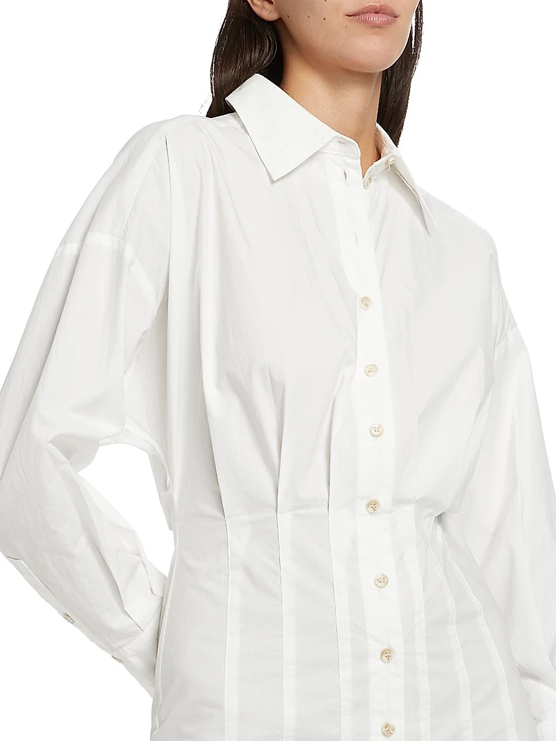 Abby Cotton Pleated Shirtdress