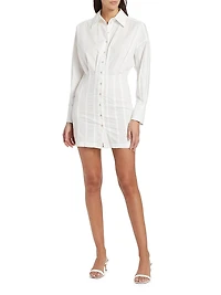 Abby Cotton Pleated Shirtdress