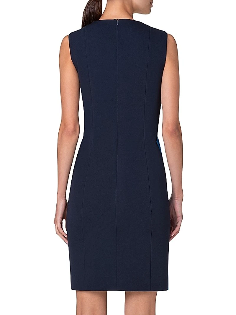 Colorblock Sleeveless Sheath Dress