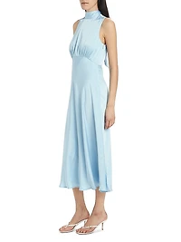 The Whisk Me Away Satin Midi-Dress