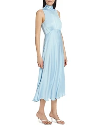The Whisk Me Away Satin Midi-Dress