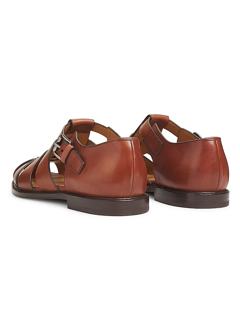 Fisherman 3 Caged Leather Sandals