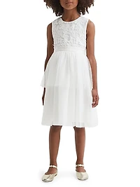 Little Girl's & Girl's Rocha Embellished Floral Dress