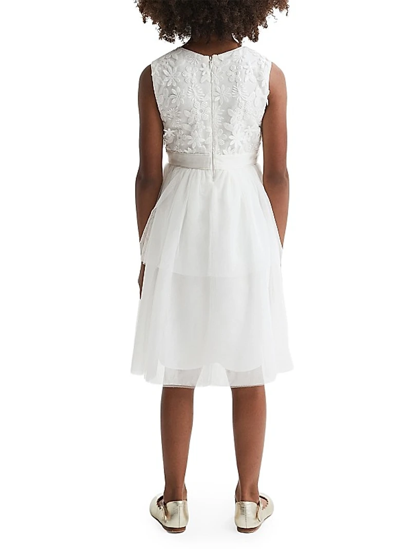 Little Girl's & Girl's Rocha Embellished Floral Dress