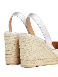 Carissa 90MM Leather Wedge Sandals