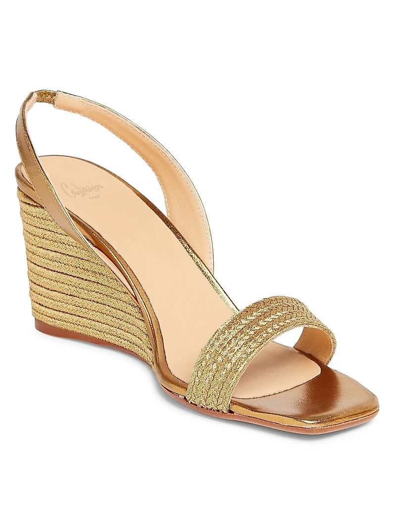 80MM Metallic Wedge Sandals