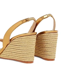 80MM Metallic Wedge Sandals