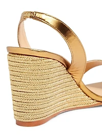 80MM Metallic Wedge Sandals