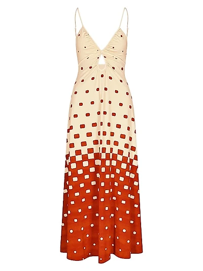 Rhythmn Oasis Gradient Keyhole Maxi Dress