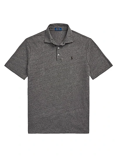 Cotton & Linen-Blend Polo Shirt