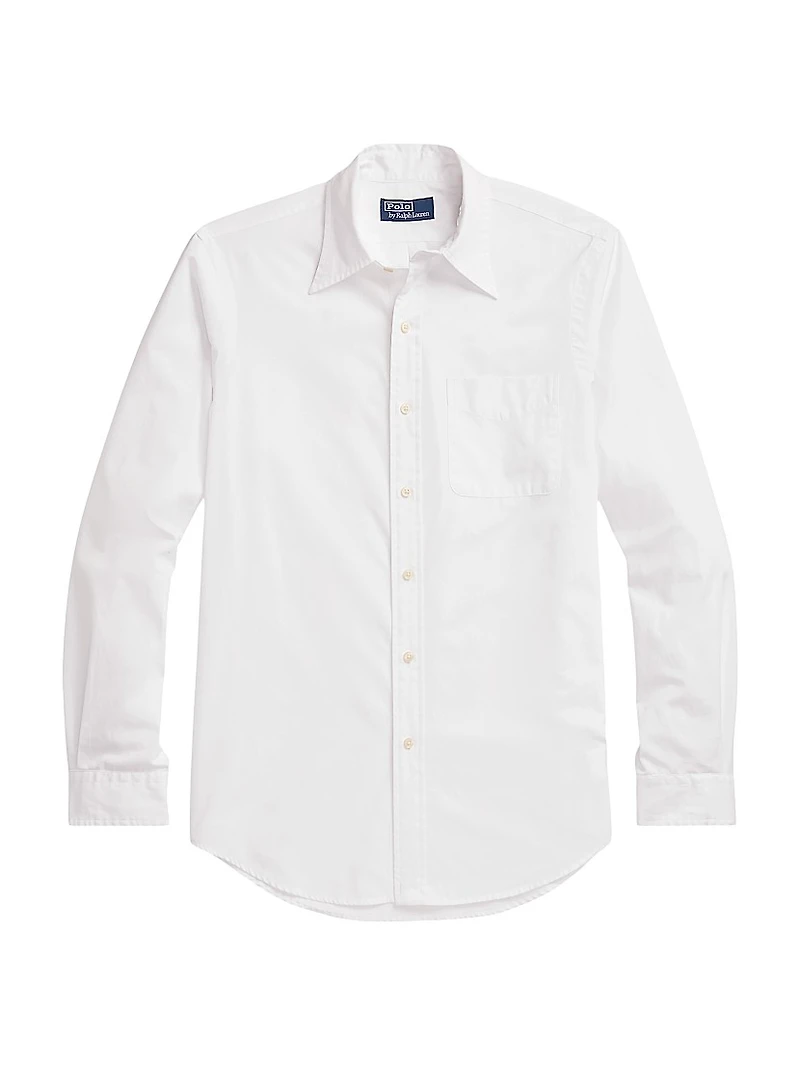 Striped Cotton Button-Down Shirt