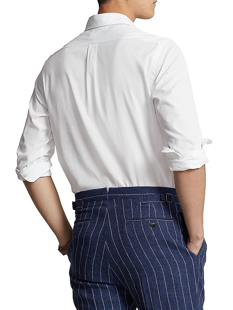 Striped Cotton Button-Down Shirt